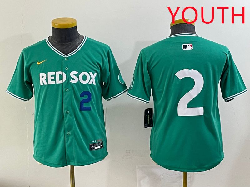Youth 2025 Boston Red Sox #2 No Name Dark Green Joint Name Nike MLB Jersey style 12